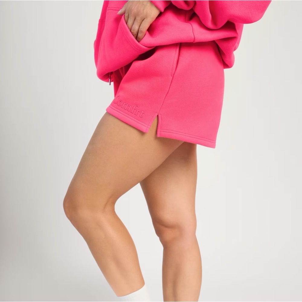 Plus Comfrt Minimalist Shorts Hot Pink Black Two Pair - Picture 3 of 9